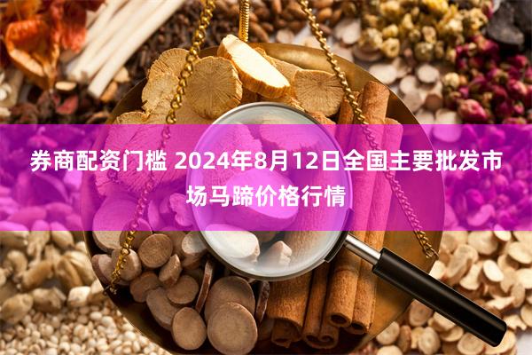 券商配资门槛 2024年8月12日全国主要批发市场马蹄价格行情