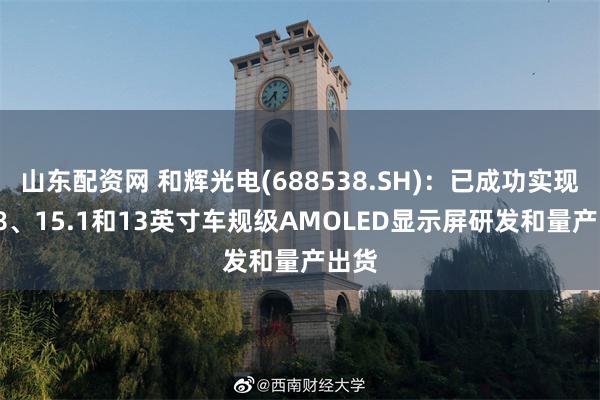 山东配资网 和辉光电(688538.SH)：已成功实现12.8、15.1和13英寸车规级AMOLED显示屏研发和量产出货