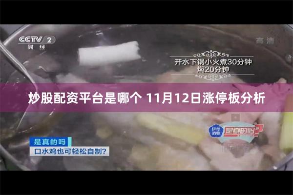 炒股配资平台是哪个 11月12日涨停板分析