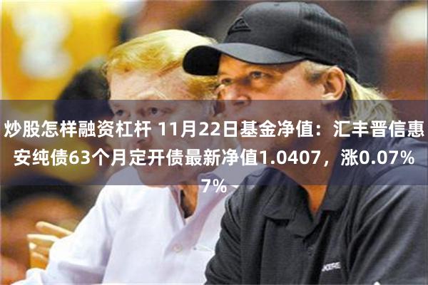 炒股怎样融资杠杆 11月22日基金净值：汇丰晋信惠安纯债63个月定开债最新净值1.0407，涨0.07%