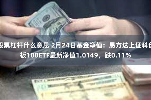 股票杠杆什么意思 2月24日基金净值：易方达上证科创板100ETF最新净值1.0149，跌0.11%